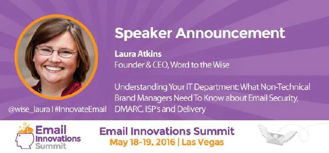 Marketing card for the Email Innovations Summit in Las Vegas, Nevada in 2016
Marketing card for the Email Innovations Summit in Las Vegas, Nevada in 2016